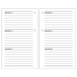 Calendars & Planners Refills|AT-A-GLANCE 2025 6" x 3.5" Daily Desk Calendar Refill, White/Black (E717R-50-25)