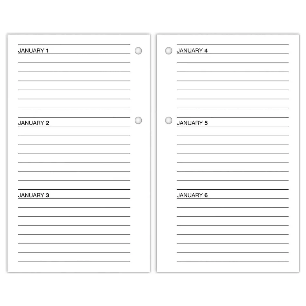 Calendars & Planners Refills|AT-A-GLANCE 2025 6" x 3.5" Daily Desk Calendar Refill, White/Black (E717R-50-25)