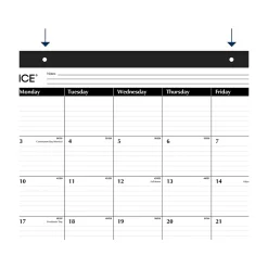 2025 Calendars|AT-A-GLANCE 2025 21.75" x 17" Monthly Desk Pad Calendar, White/Black (SK24-00-25)