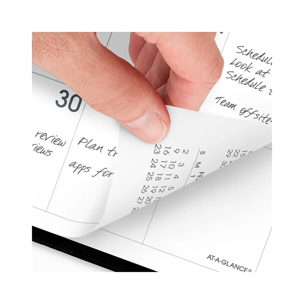 2025 Planners|AT-A-GLANCE 2025 7" x 10" Monthly Planner, Faux Leather Cover, Black (70-432-05-25)