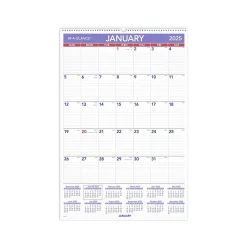 2025 Calendars|AT-A-GLANCE 2025 20" x 30" Monthly Wall Calendar, White/Purple (PM4-28-25)