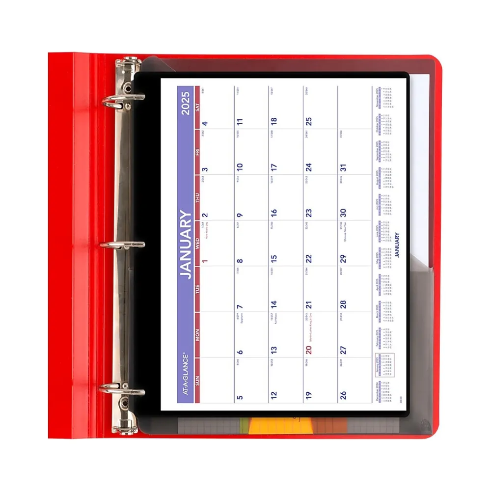 2025 Calendars|AT-A-GLANCE 2025 11" x 8" Monthly Wet-Erase Desk or Wall Calendar with Jacket, Multicolor (SK8-00-25)