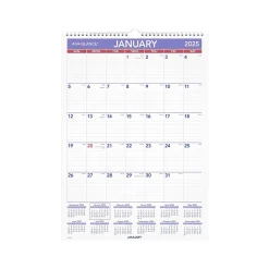 2025 Calendars|AT-A-GLANCE 2025 17" x 12" Monthly Wet-Erase Wall Calendar (PMLM02-28-25)