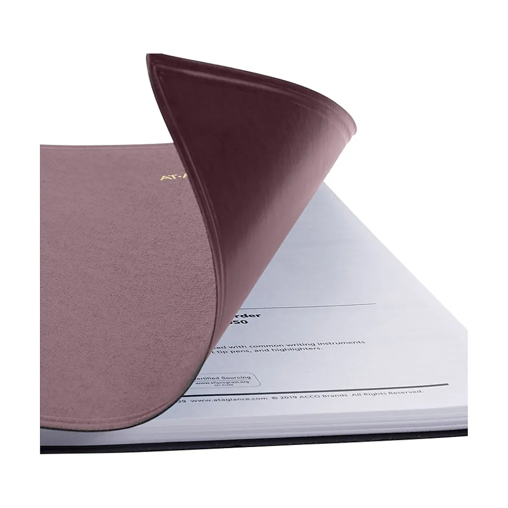 2025 Planners|AT-A-GLANCE 2025 8.25" x 11" Weekly Appointment Book Planner, Faux Leather Cover, Wine Stone (70-950-50-25)