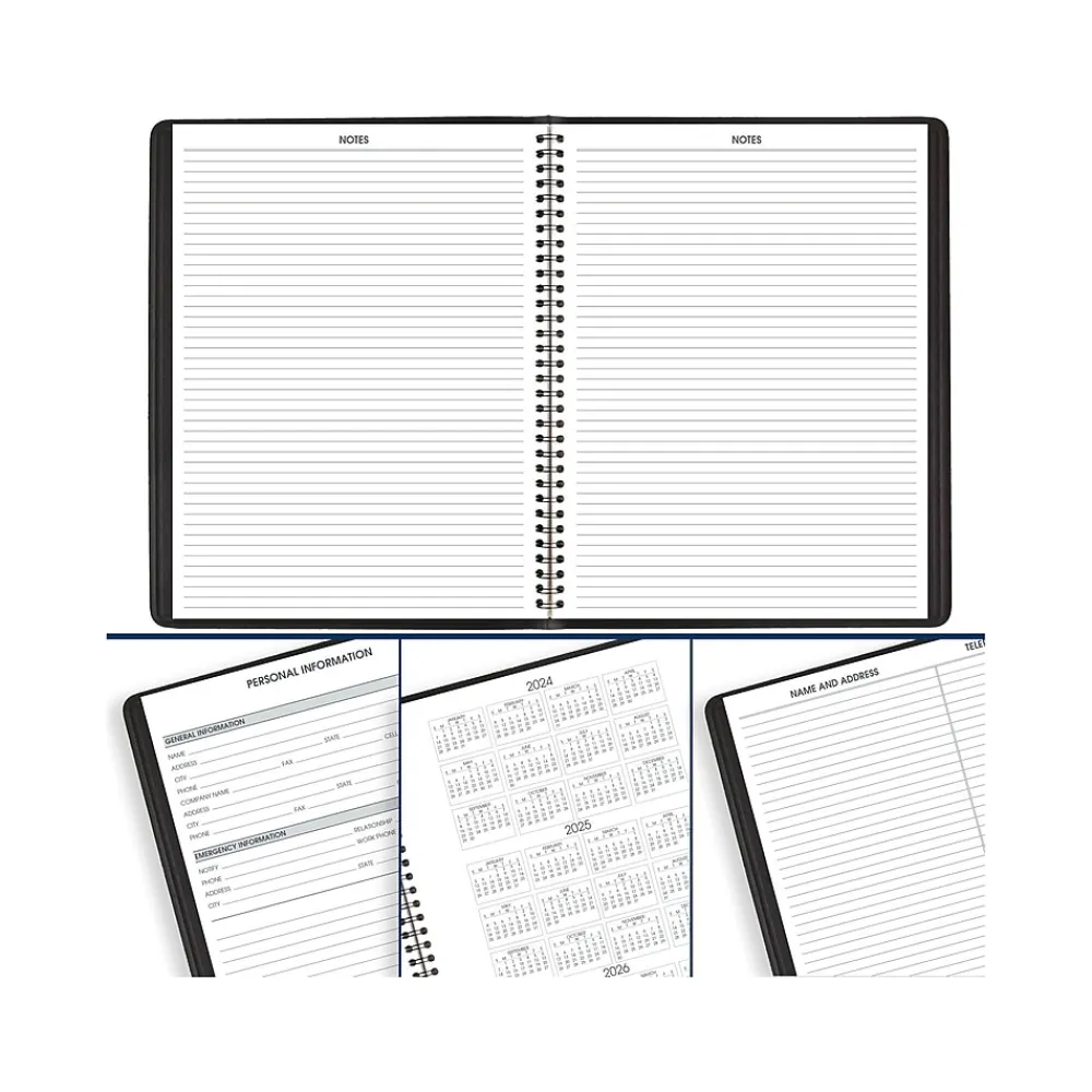 2025 Planners|AT-A-GLANCE 2025 8.25" x 11" Weekly Appointment Book, Faux Leather Cover, Black (70-950-05-25)