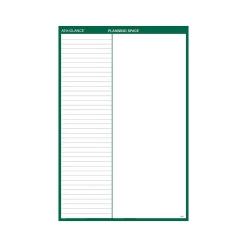 2025 Calendars|AT-A-GLANCE 2025 32" x 48" Yearly Dry Erase Wall Calendar, Reversible, White/Green (PM310-28-25)