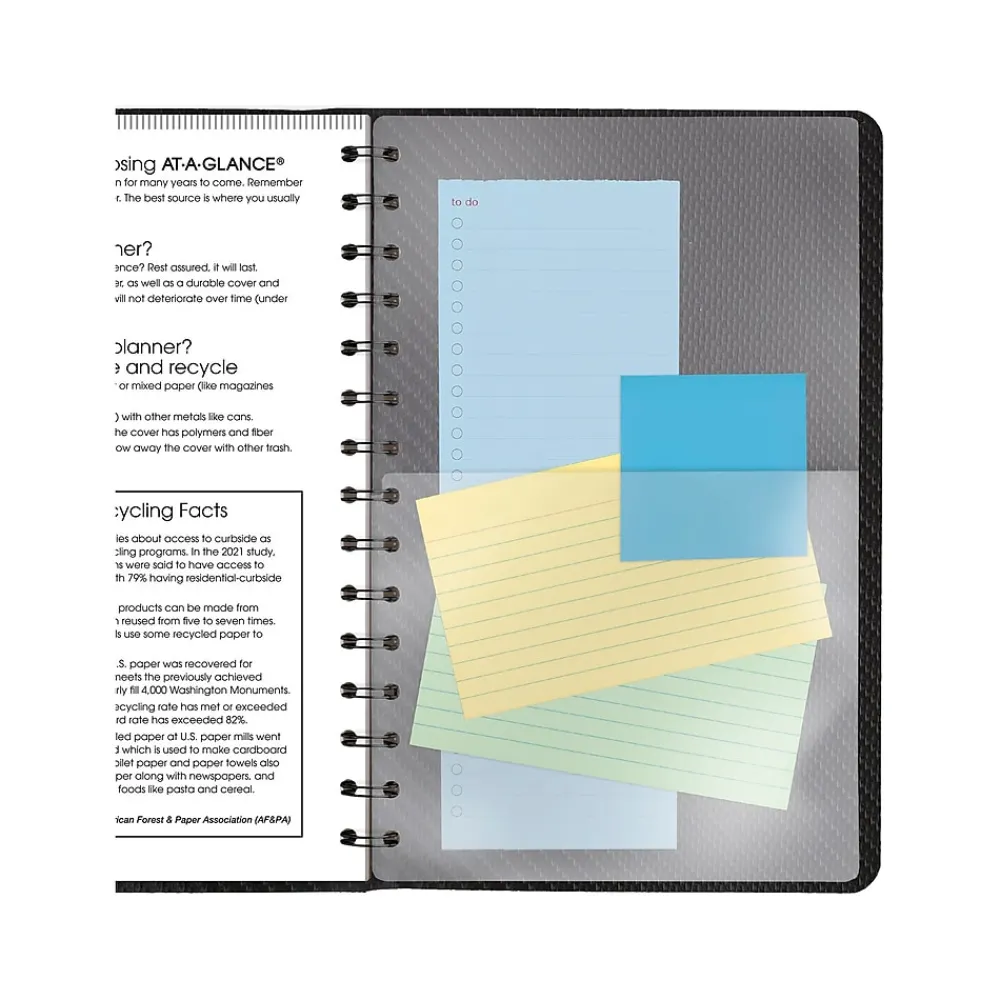 2025 Planners|AT-A-GLANCE 2025 Contemporary 5" x 8" Weekly & Monthly Planner, Faux Leather Cover, Charcoal (70-100X-45-25)