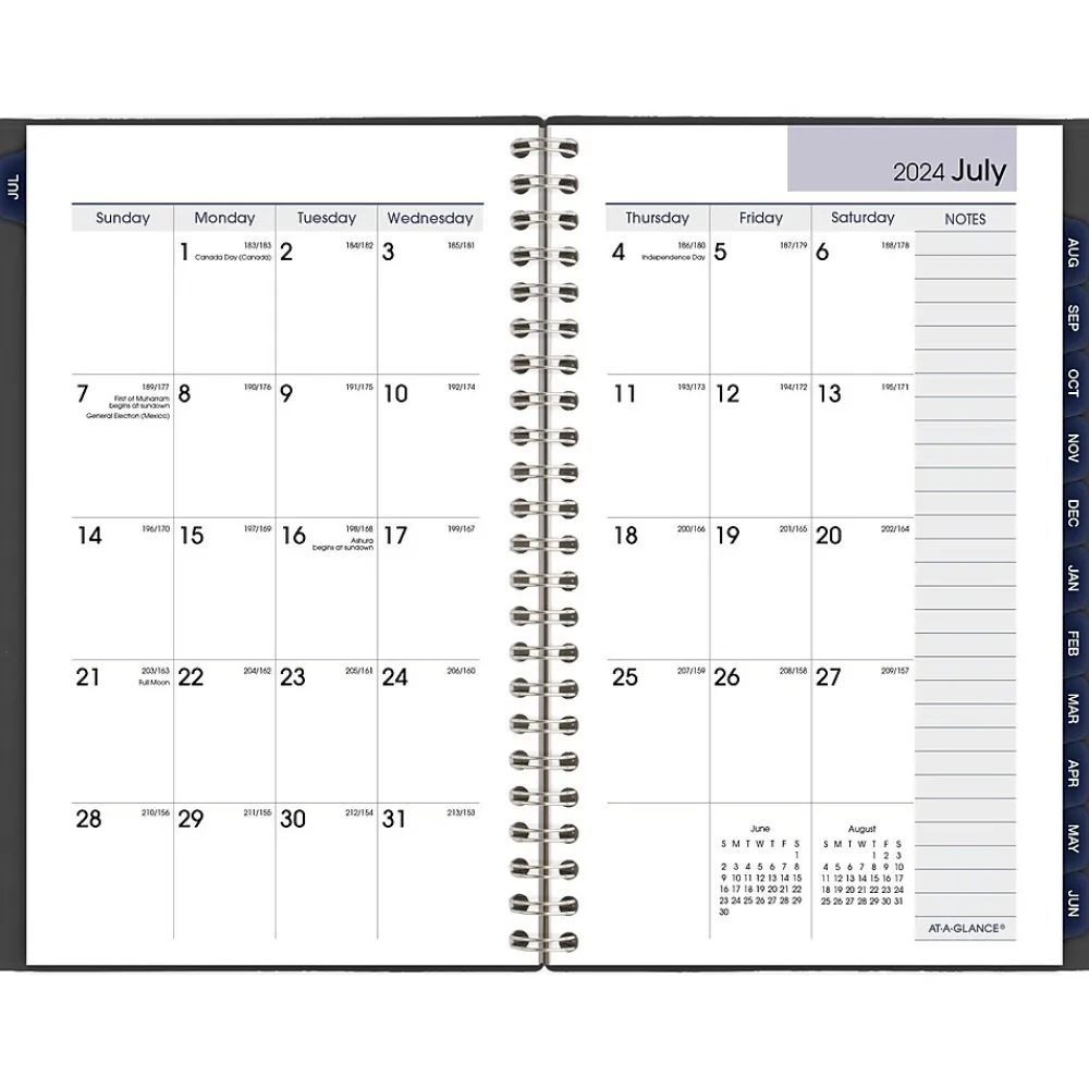 2025 Planners|AT-A-GLANCE 2024-2025 DayMinder 5" x 8" Academic Weekly & Monthly Planner, Poly Cover, Charcoal (AYC200-45-25)