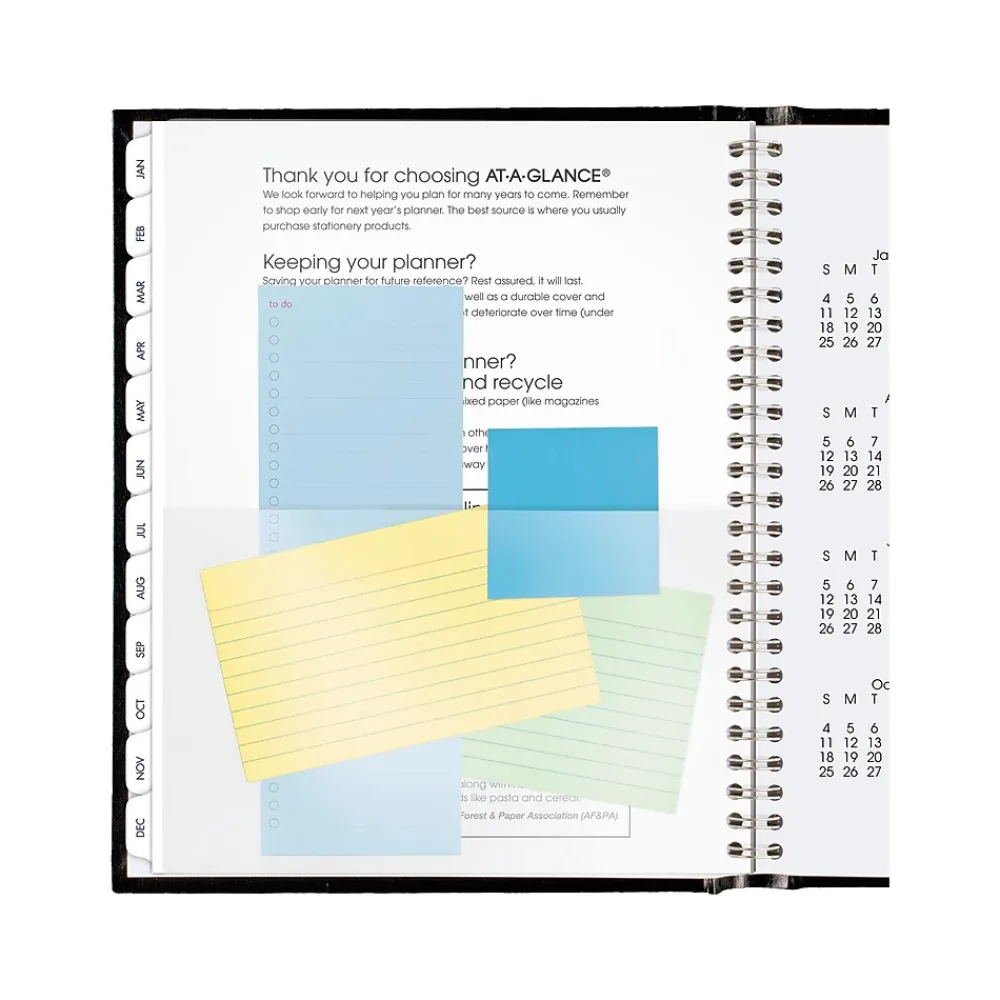 2025 Planners|AT-A-GLANCE 2025 DayMinder 7" x 8.5" Monthly Planner, Faux Leather Cover, Black (G400H-00-25)
