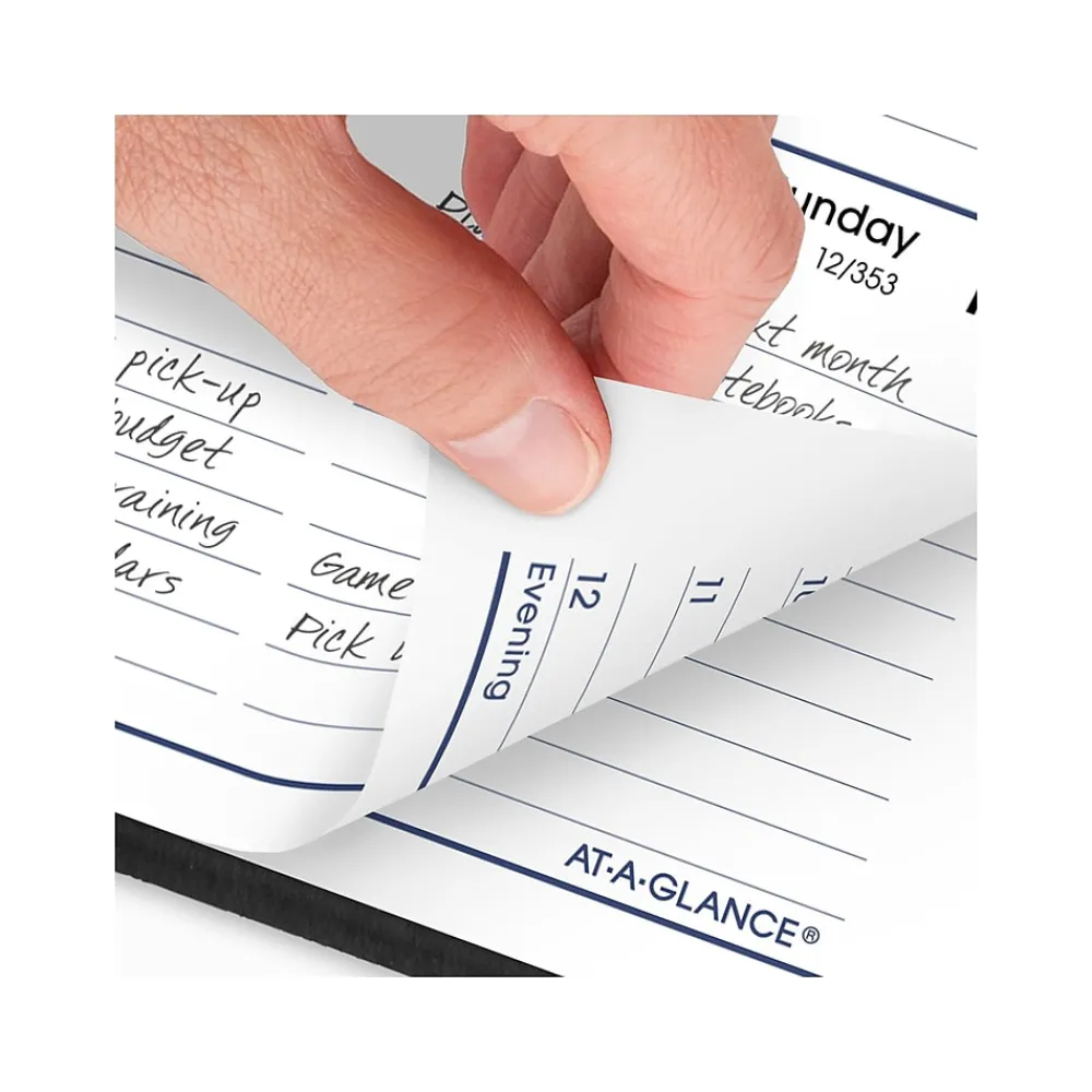2025 Planners|AT-A-GLANCE 2025 DayMinder 5" x 8" Weekly Appointment Book, Faux Leather Cover, Black (G210-00-25)