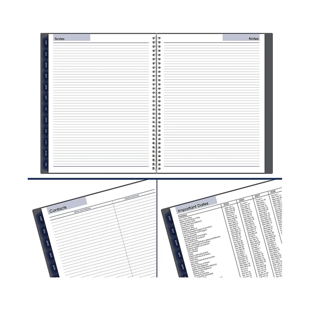 2025 Planners|AT-A-GLANCE 2025 DayMinder 8.5" x 11" Weekly & Monthly Planner, Poly Cover, Gray (GC545-07-25)