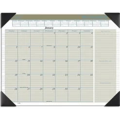 2025 Calendars|AT-A-GLANCE 2025 Executive 21.75" x 17" Monthly Desk Pad Calendar, Green/White (HT1500-25)