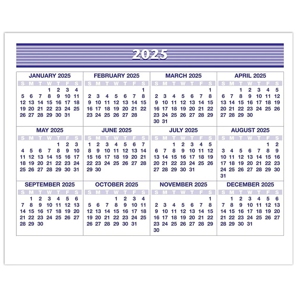 2025 Calendars|AT-A-GLANCE 2025 Flip-A-Week 5.5" x 7" Weekly Desk Calendar, White/Purple (SW700X-00-25)