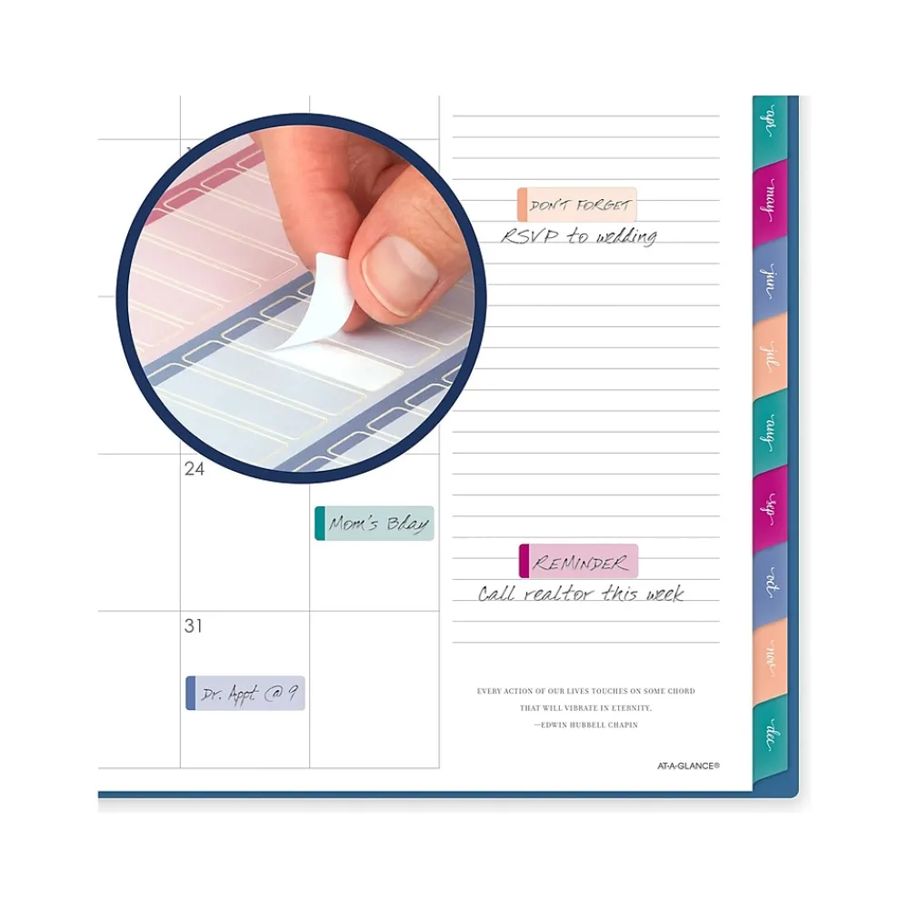 2025 Planners|AT-A-GLANCE 2025 Harmony 8.5" x 11" Weekly & Monthly Planner, Poly Cover, Denim (1099-905-20-25)