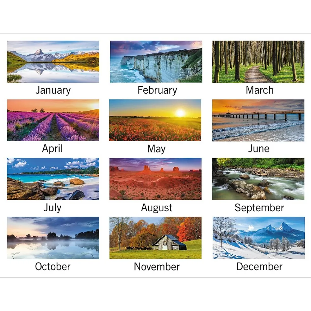 2025 Calendars|AT-A-GLANCE 2025 Landscape 12" x 12" Monthly Wall Calendar, (88200-25)
