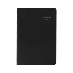 2025 Planners|AT-A-GLANCE 2025 QuickNotes 5" x 8" Daily & Monthly Appointment Book, Faux Leather Cover, Black (76-04-05-25)