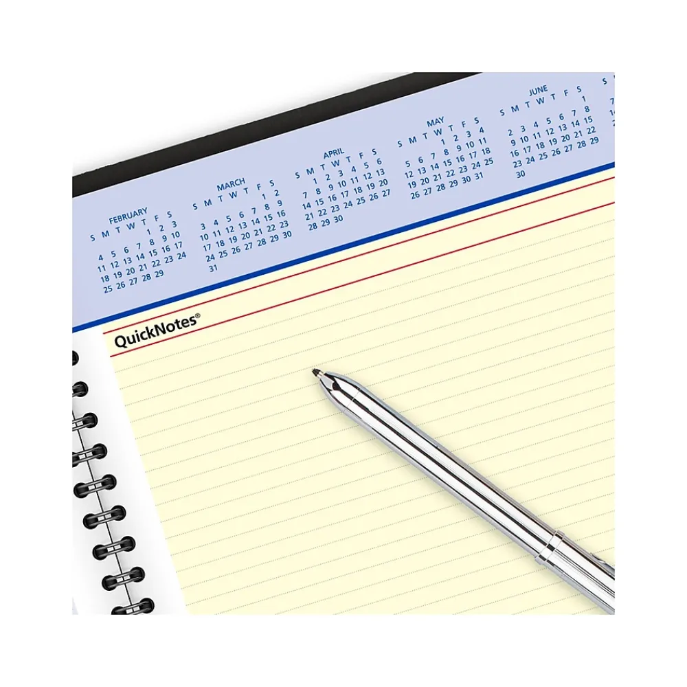 2025 Planners|AT-A-GLANCE 2025 QuickNotes 8" x 10" Weekly & Monthly Appointment Book, Faux Leather Cover, Black (76-01-05-25)