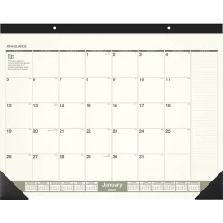 2025 Calendars|AT-A-GLANCE 2025 Recycled 21.75" x 17" Monthly Desk Calendar, Green/Black (SK32G-00-25)