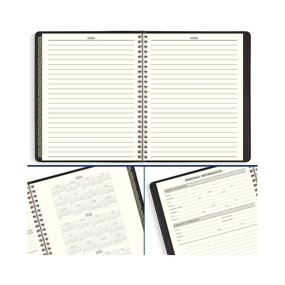 2025 Planners|AT-A-GLANCE 2025 Recycled 7" x 8.75" Monthly Planner, Faux Leather Cover, Black (70-120G-05-25)
