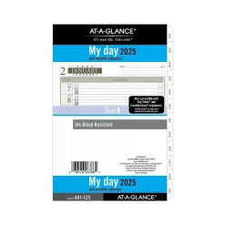 Calendars & Planners Refills|AT-A-GLANCE 2025 Seascapes 8.5" x 5.5" Daily & Monthly Planner Refill, White/Brown (481-125-25)