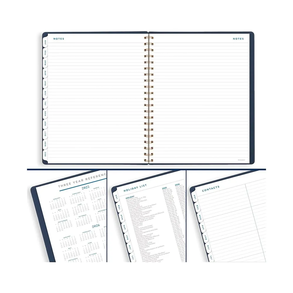 2025 Planners|AT-A-GLANCE 2025 Signature 8.5" x 11" Weekly & Monthly Planner, Paperboard Cover, Navy (YP905-20-25)