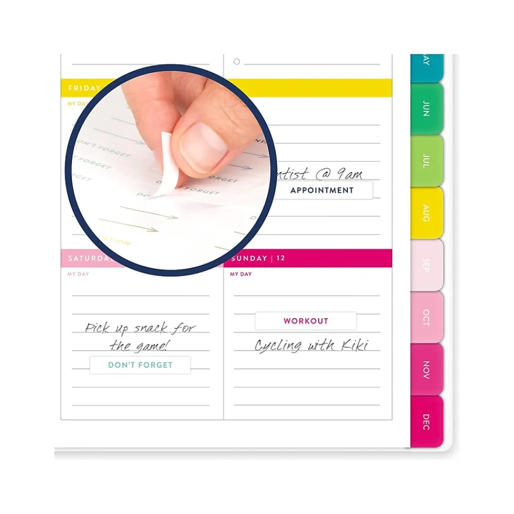 2025 Planners|AT-A-GLANCE 2025 Simplified by Emily Ley Greenbriar Floral 5.5" x 8.5" Weekly & Monthly Planner, Poly Cover, Multicolor