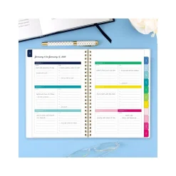2025 Planners|AT-A-GLANCE 2025 Simplified by Emily Ley Tile 5.5" x 8.5" Weekly & Monthly Planner, Poly Cover, Multicolor (EL35-200-25)