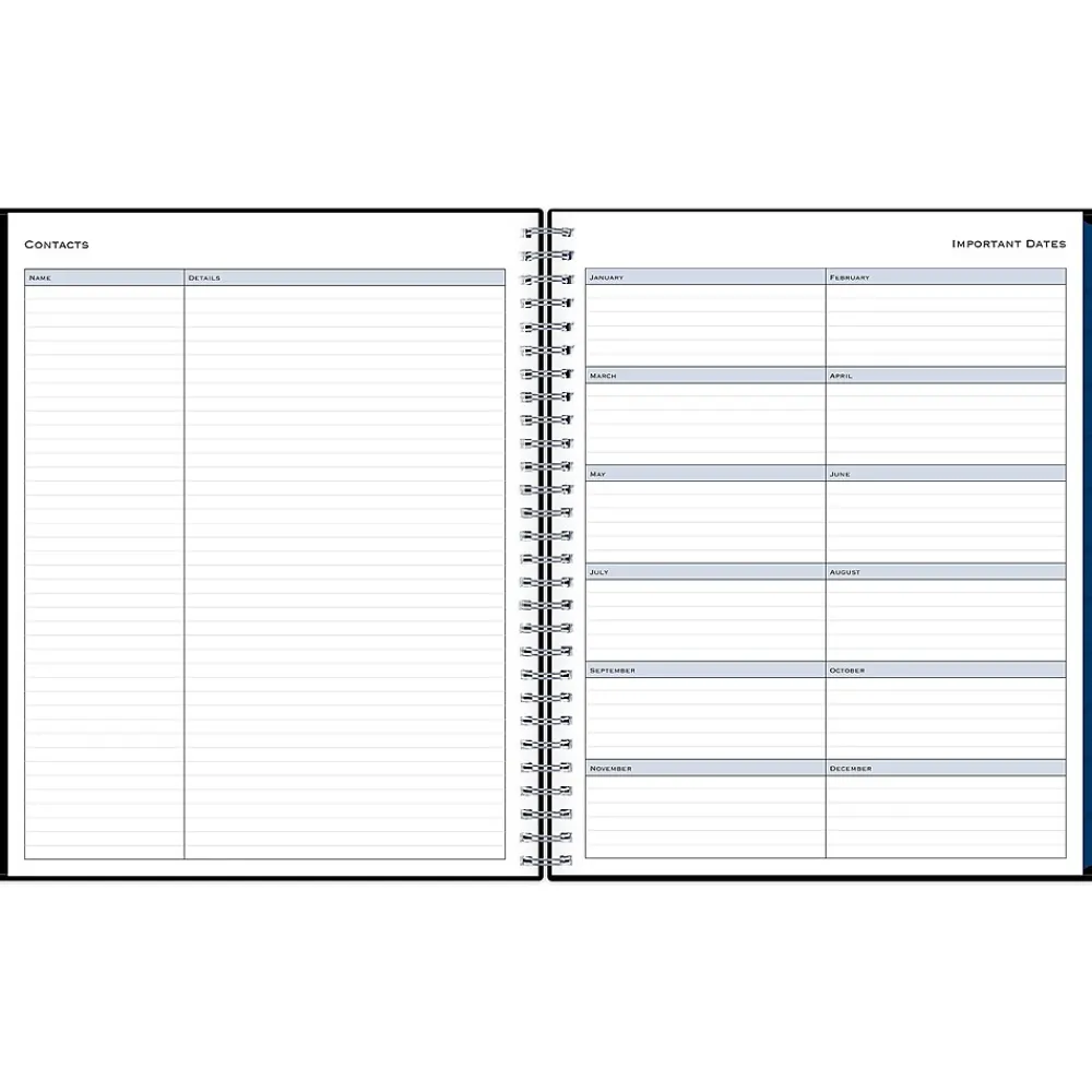 2025 Planners|Blue Sky 2025 8" x 10" Monthly Planner, Plastic Cover, Black (150853)