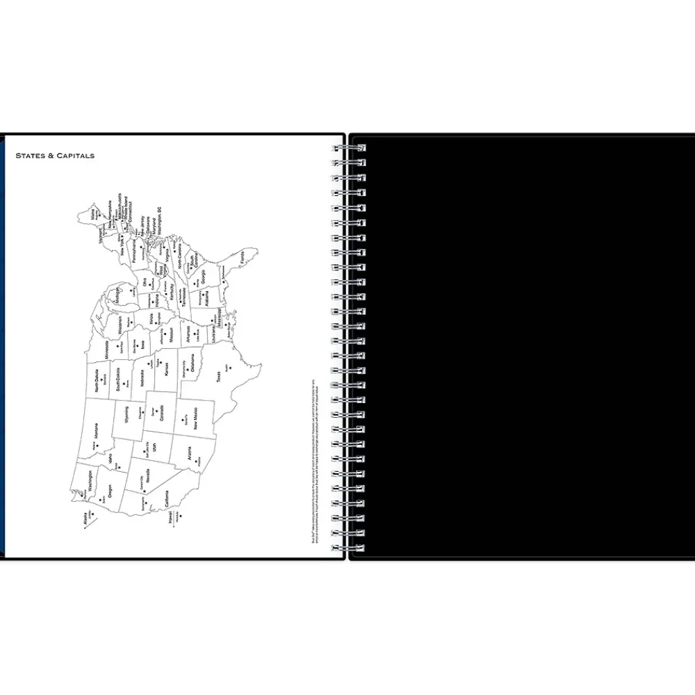 2025 Planners|Blue Sky 2025 8" x 10" Monthly Planner, Plastic Cover, Black (150853)