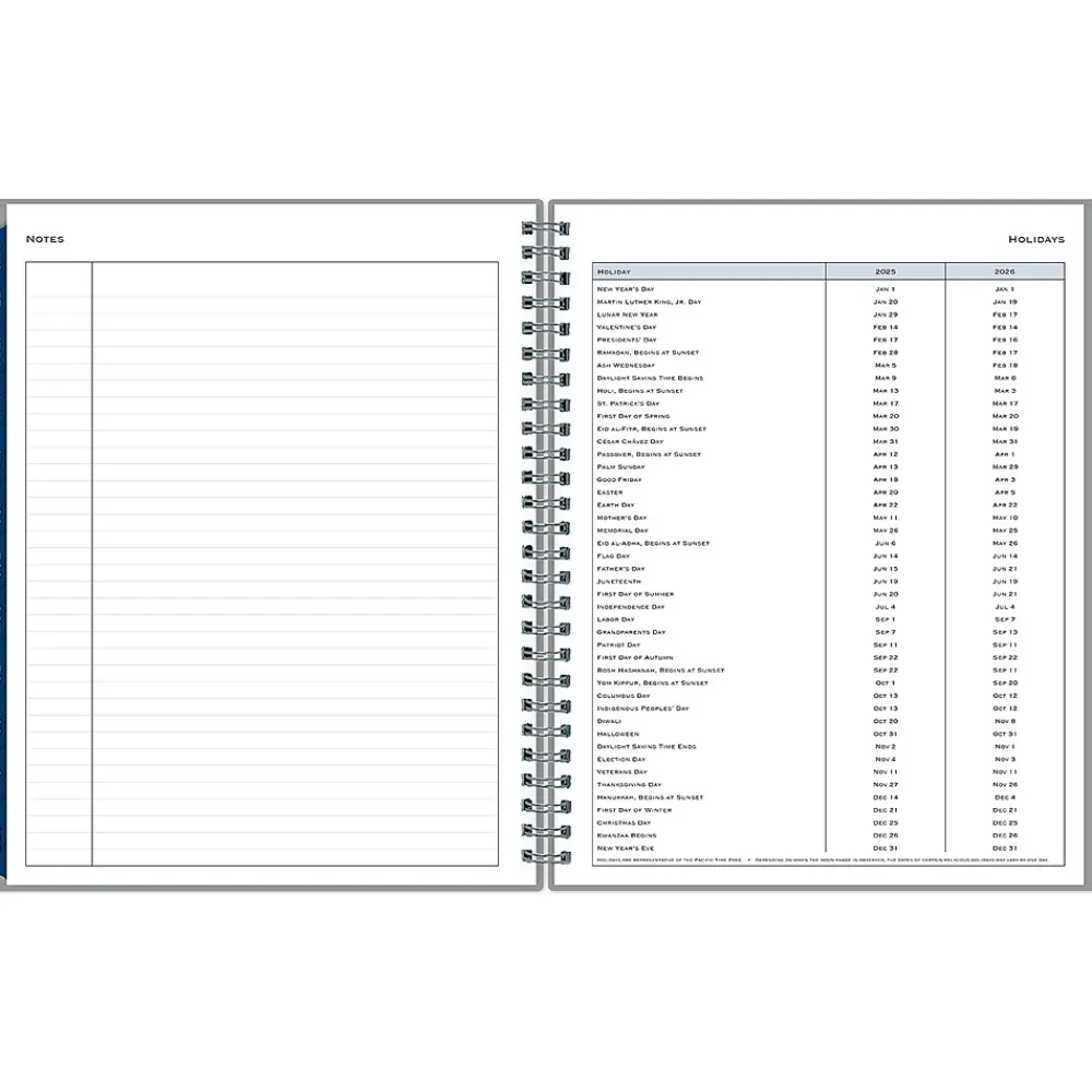 2025 Planners|Blue Sky 2025 7" x 9" Monthly Planner, Plastic Cover, Gray (150854)