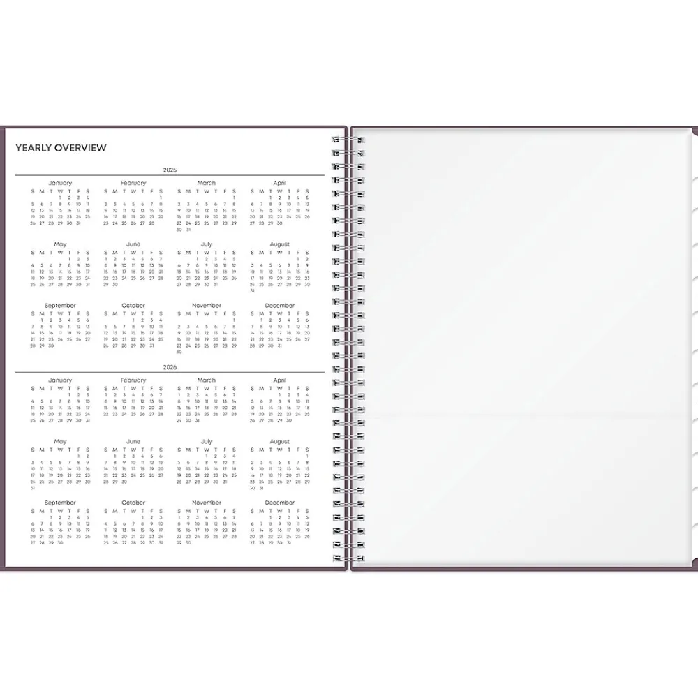 2025 Planners|Blue Sky 2025 8.5" x 11" Weekly & Monthly Planner, Plastic Cover, Purple (150539)