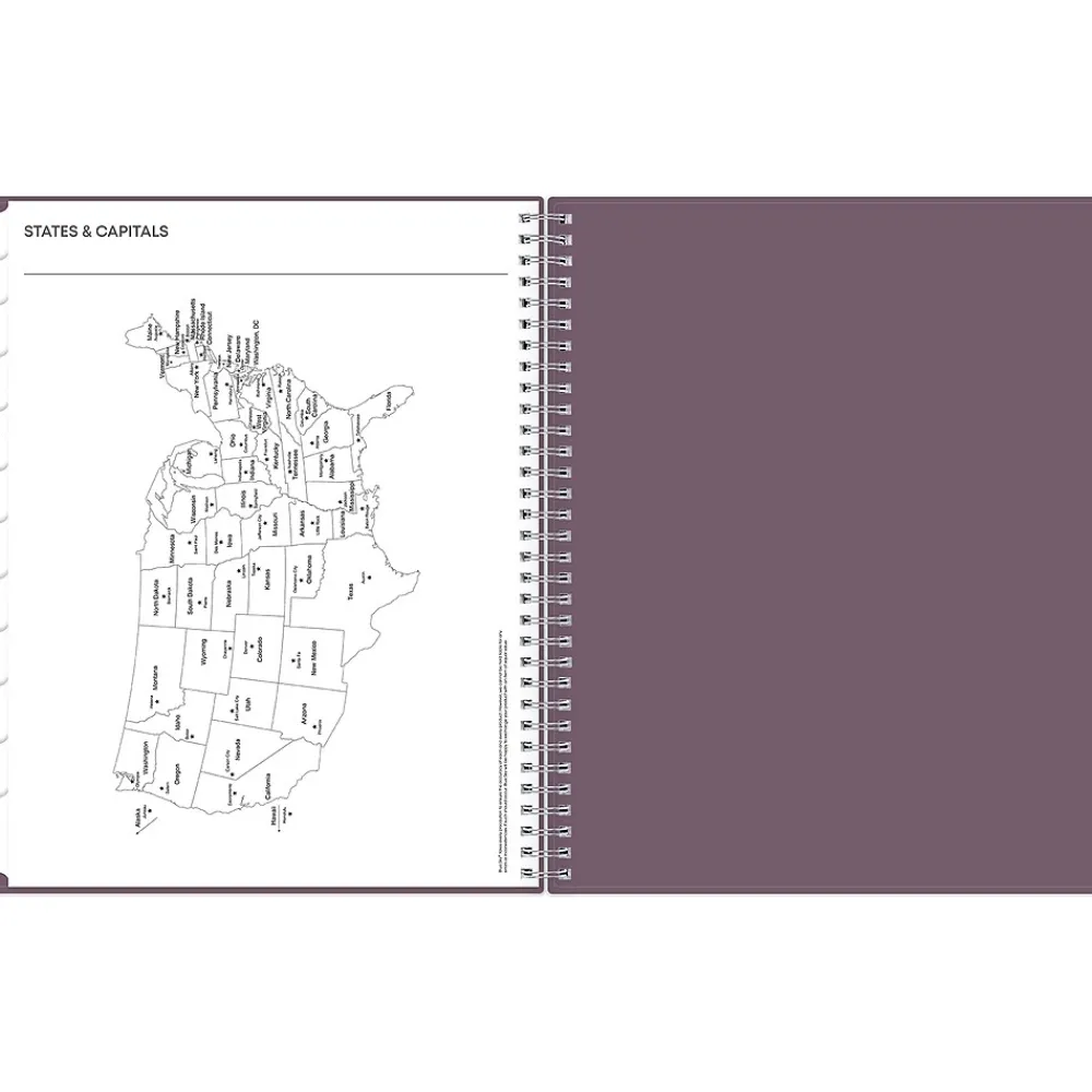 2025 Planners|Blue Sky 2025 8.5" x 11" Weekly & Monthly Planner, Plastic Cover, Purple (150539)
