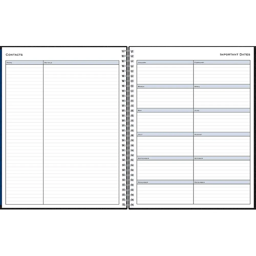2025 Planners|Blue Sky 2025 8.5" x 11" Weekly & Monthly Appointment Book, Plastic Cover, Black (150848)