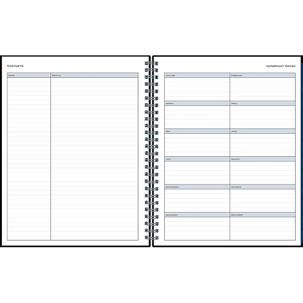 2025 Planners|Blue Sky 2025 7" x 9" Weekly & Monthly Planner, Plastic Cover, Black (148393)