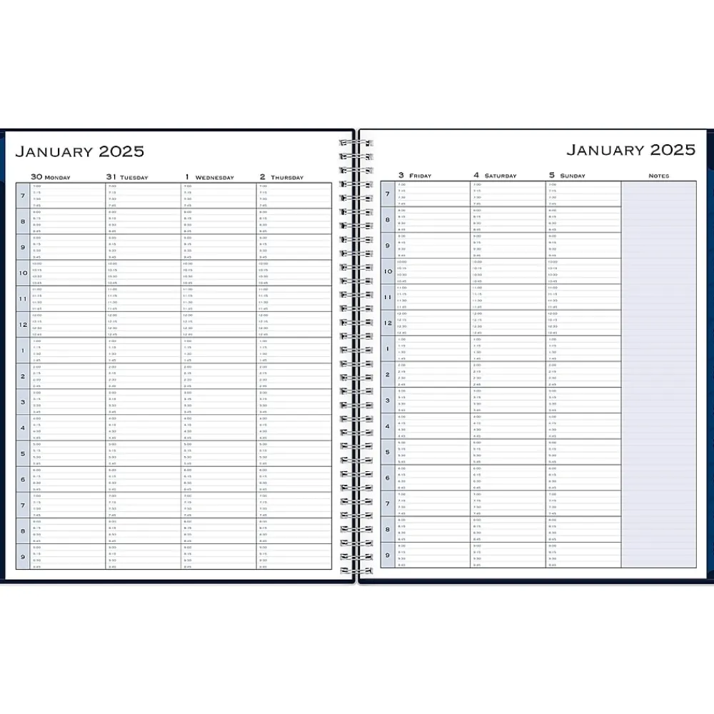 2025 Planners|Blue Sky 2025 8.5" x 11" Weekly & Monthly Appointment Book, Plastic Cover, Navy (148658-25)