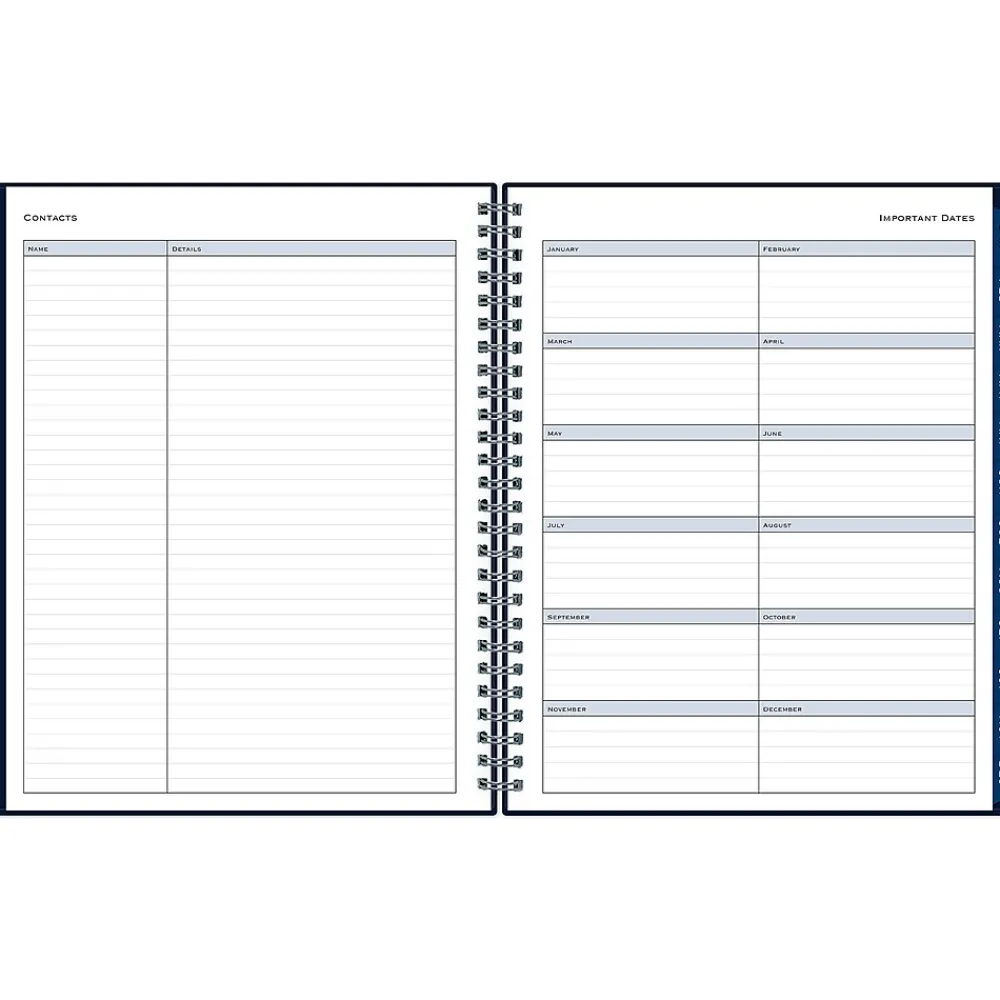 2025 Planners|Blue Sky 2025 7" x 9" Weekly & Monthly Appointment Book, Plastic Cover, Navy (150847)