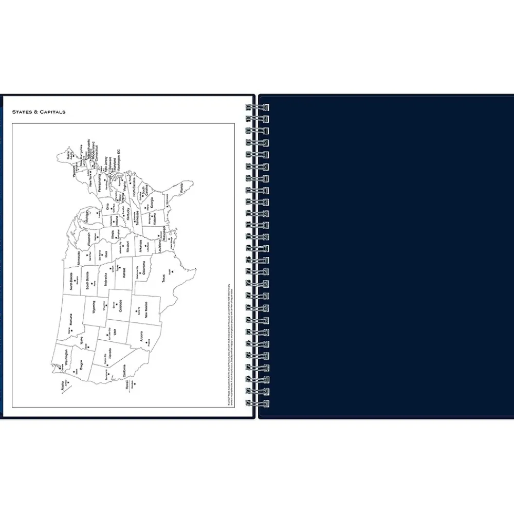 2025 Planners|Blue Sky 2025 7" x 9" Weekly & Monthly Appointment Book, Plastic Cover, Navy (150847)