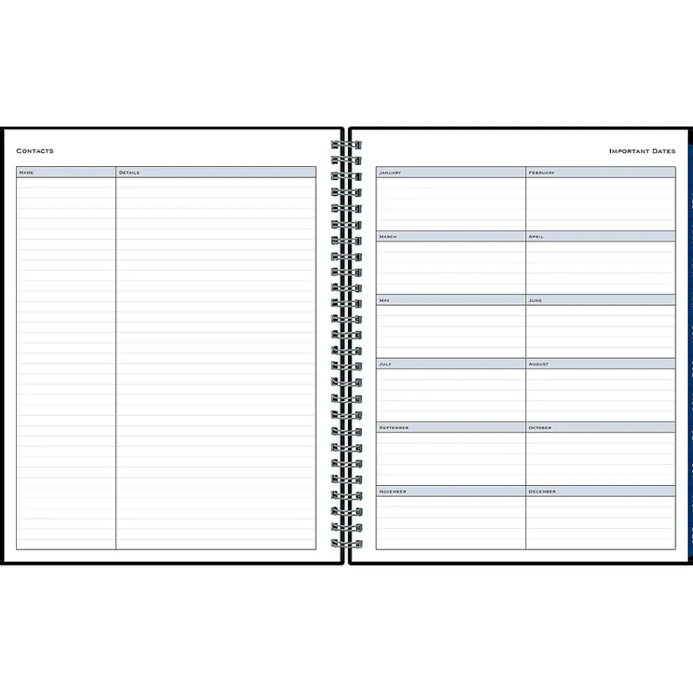 2025 Planners|Blue Sky 2025 7" x 9" Weekly & Monthly Appointment Book, Plastic Cover, Black (150846)