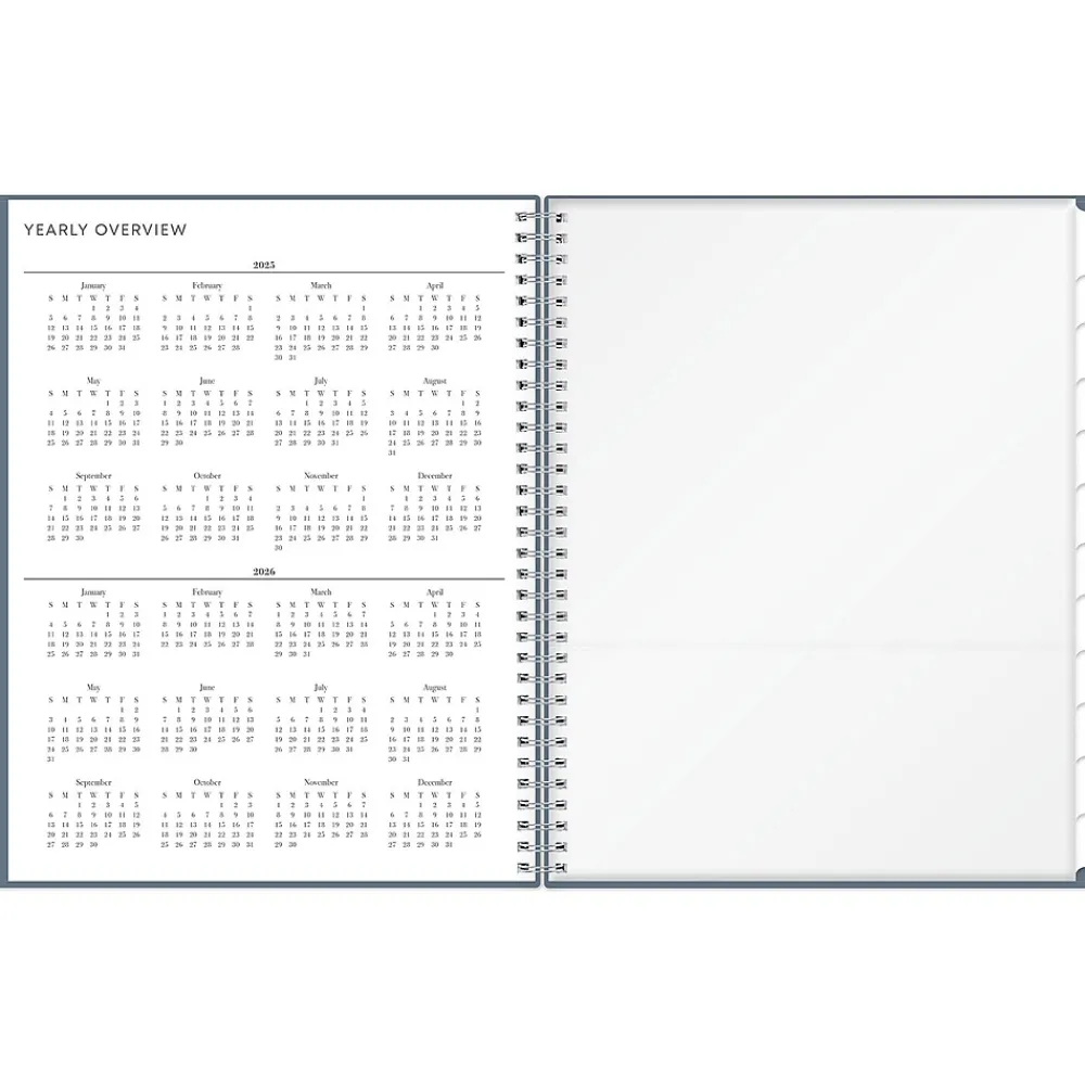 2025 Planners|Blue Sky 2025 8.5" x 11" Weekly & Monthly Planner, Plastic Cover, Steel Blue (148317)
