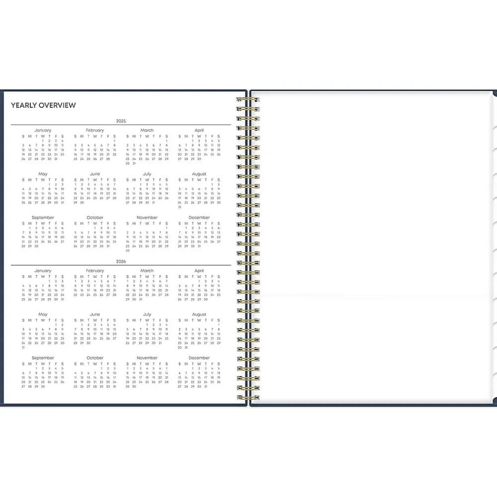 2025 Planners|Blue Sky 2025 Ashlyn Navy 8.5" x 11" Weekly & Monthly Planner, Plastic Cover, Multicolor (143957-25)