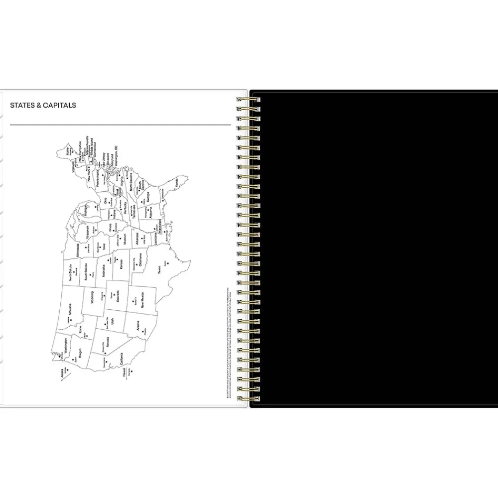 2025 Planners|Blue Sky 2025 Baccara Dark 8.5" x 11" Weekly & Monthly Planner, Plastic Cover, Multicolor (110211-25)