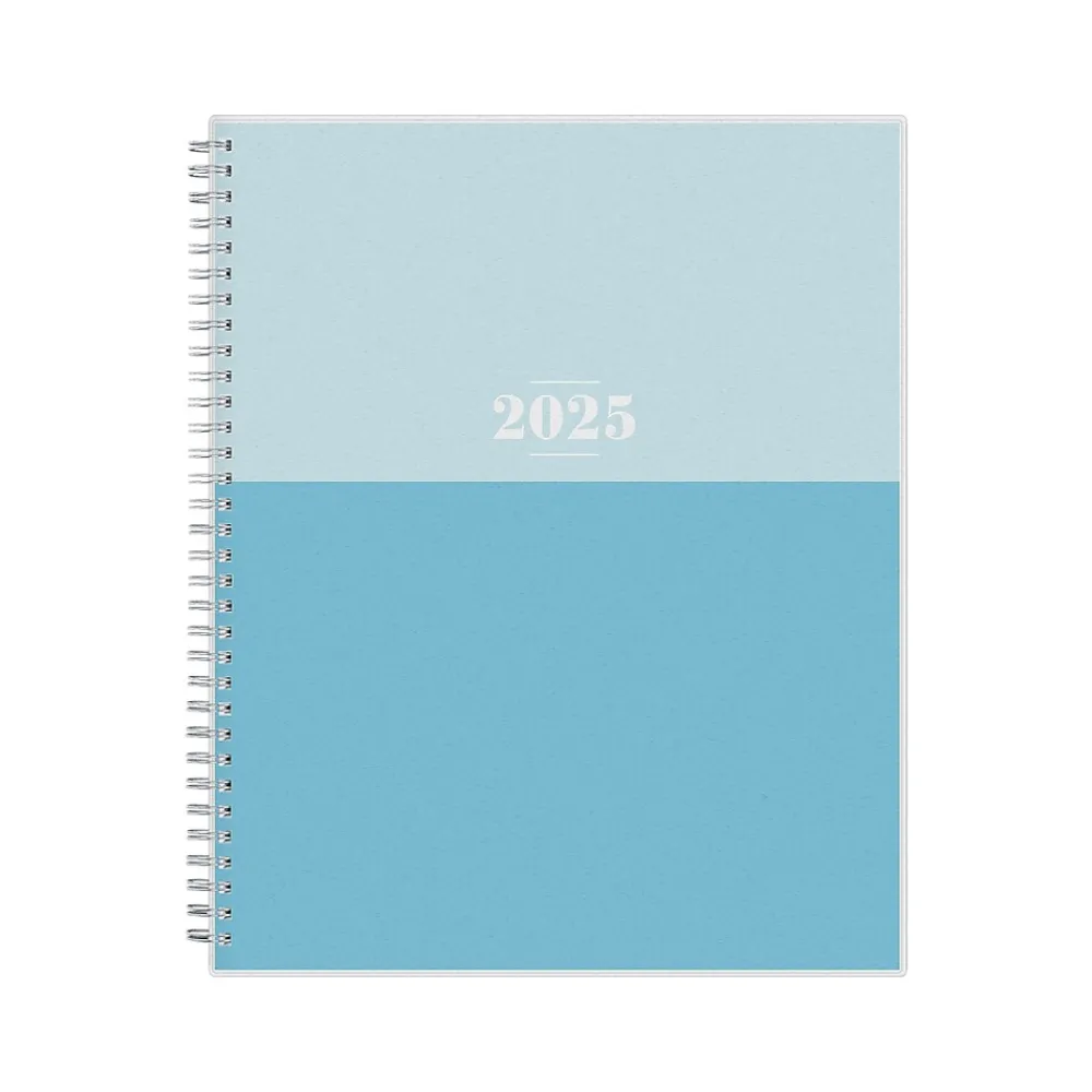 2025 Planners|Blue Sky 2025 Blue Block 8.5" x 11" Weekly & Monthly Planner, Plastic Cover, Blue (152253)