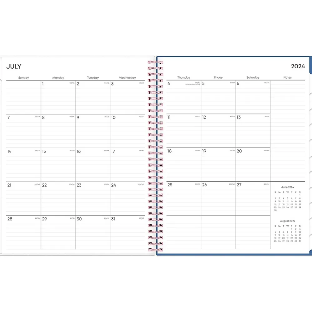 Academic Planners|Blue Sky 2024-2025 Brandice 8.5" x 11" Academic Weekly & Monthly Planner, Plastic Cover, Multicolor (146847)