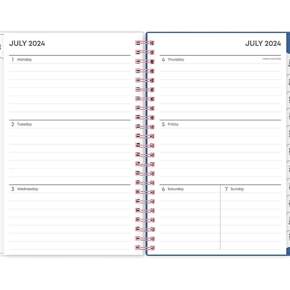 Academic Planners|Blue Sky 2024-2025 Brandice 5" x 8" Academic Weekly & Monthly Planner, Plastic Cover, Multicolor (146853)
