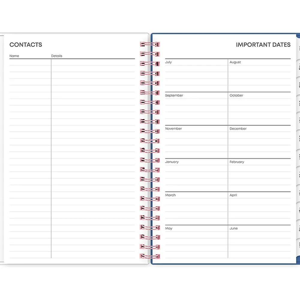 Academic Planners|Blue Sky 2024-2025 Brandice 5" x 8" Academic Weekly & Monthly Planner, Plastic Cover, Multicolor (146853)