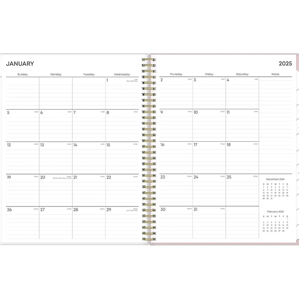 2025 Planners|Blue Sky 2025 Checkerboard 8.5" x 11" Weekly & Monthly Planner, Plastic Cover, Multicolor (152476)