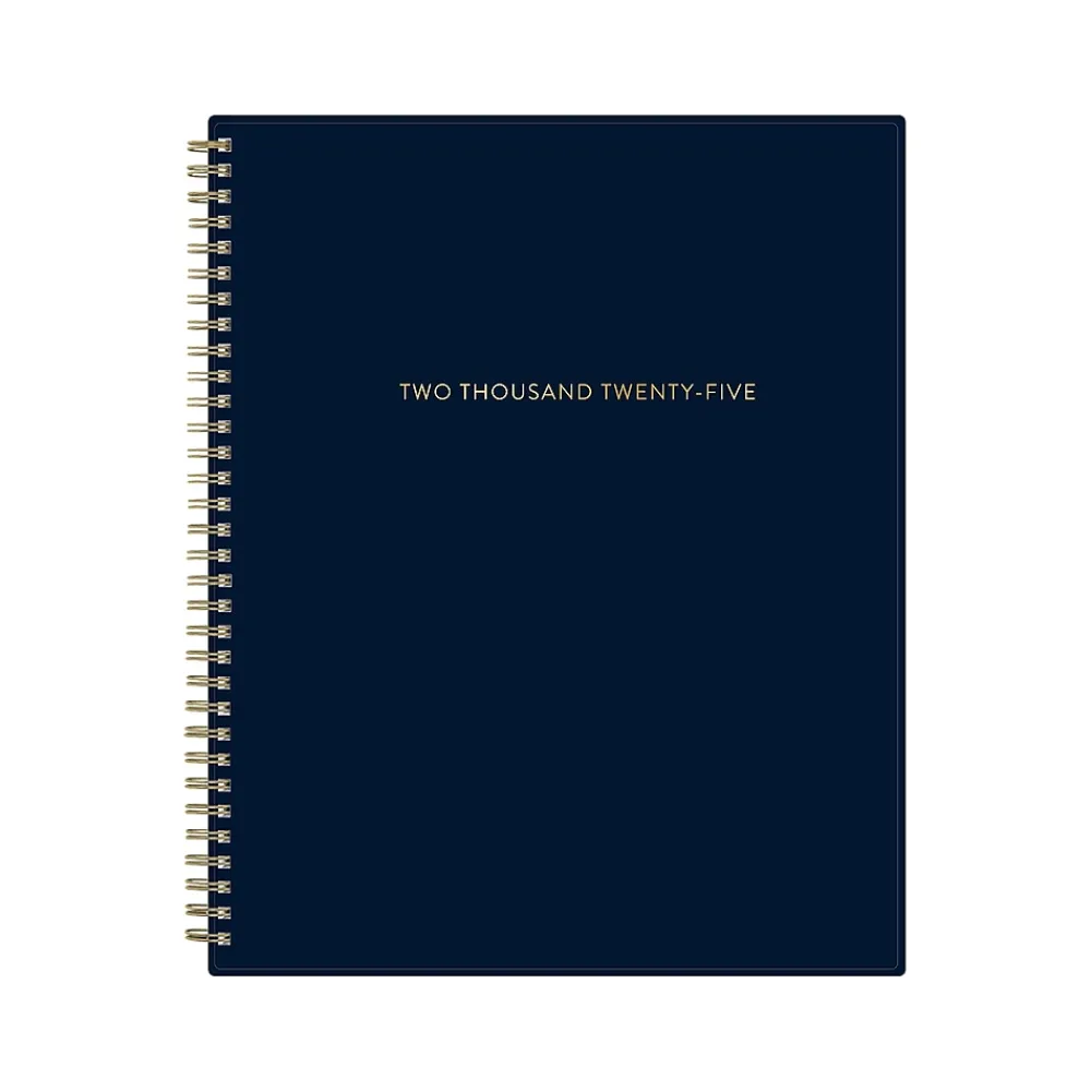 2025 Planners|Blue Sky 2025 Cheeyna 8.5" x 11" Weekly & Monthly Planner, Plastic Cover, Navy (147946)