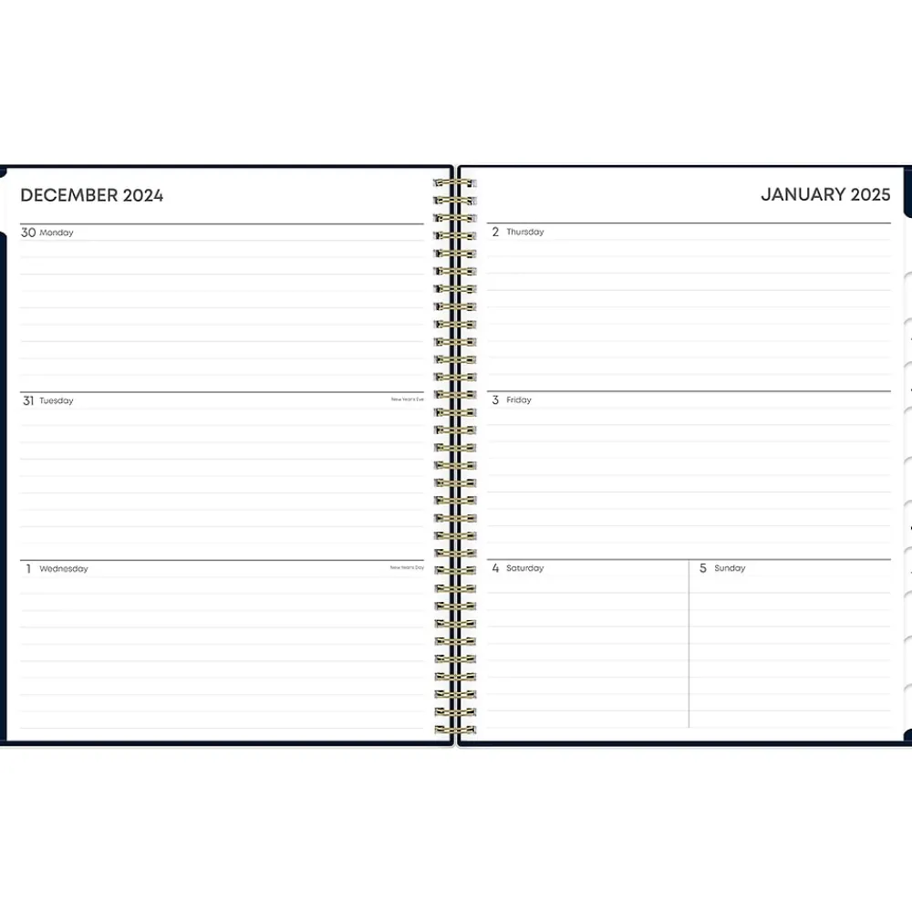 2025 Planners|Blue Sky 2025 Cheeyna 8.5" x 11" Weekly & Monthly Planner, Plastic Cover, Navy (147946)