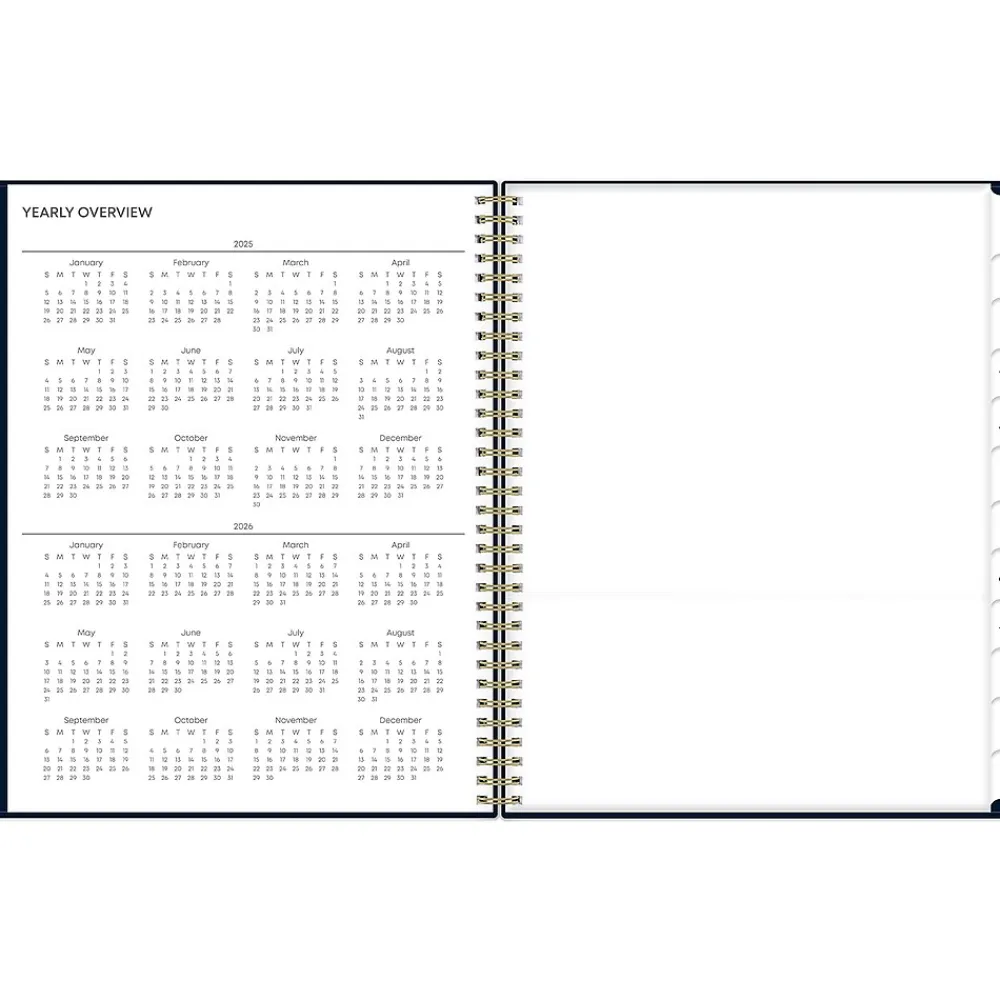 2025 Planners|Blue Sky 2025 Cheeyna 8.5" x 11" Weekly & Monthly Planner, Plastic Cover, Navy (147946)