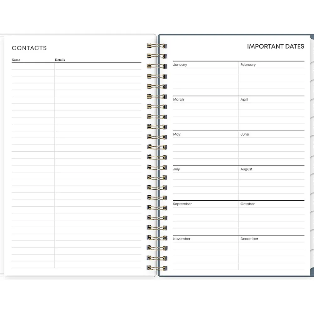 2025 Planners|Blue Sky 2025 Cocolie 5" x 8" Weekly & Monthly Planner, Plastic Cover, Blue/White (152244)